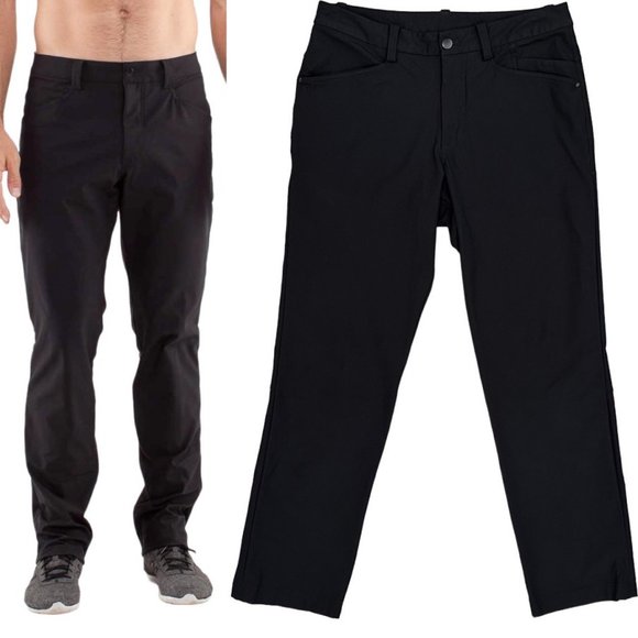 Lululemon Two-Way Commuter Power Stretch Mission Pant in Black Men’s Size 32 - Picture 1 of 16